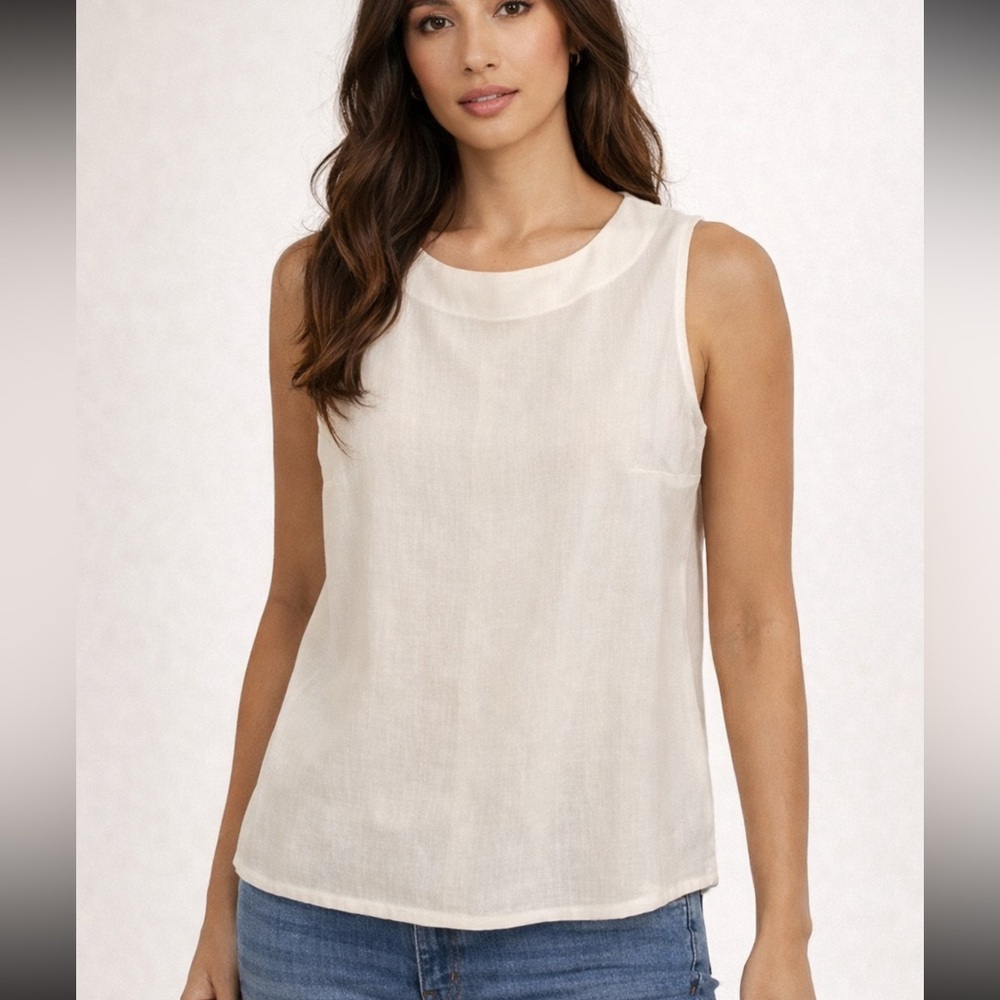 Emmelee for F.C. Elegant White Tank Top
